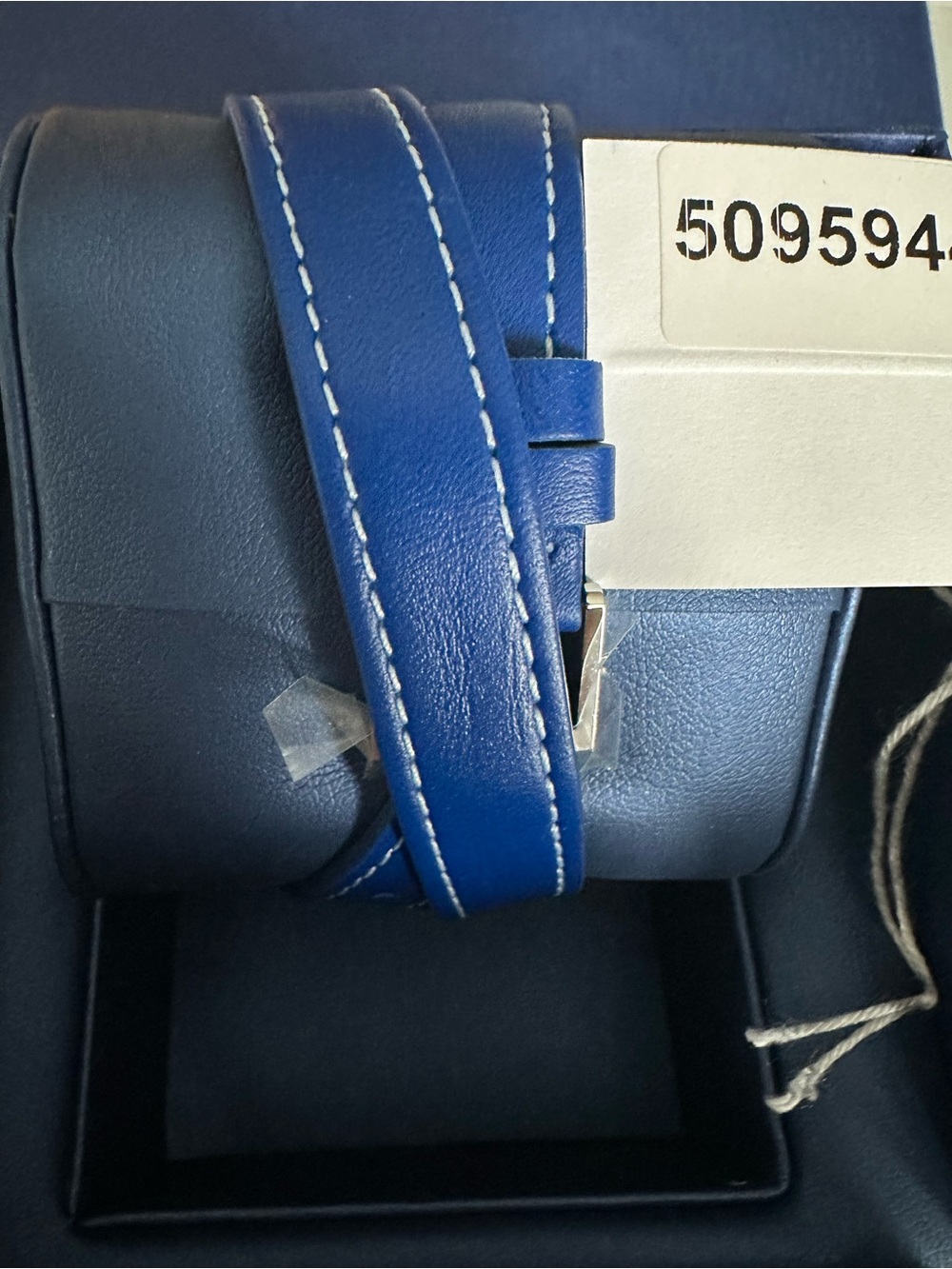 Swarovski Blue Double-Wrap Leather Strap Watch - Picture 2 of 3